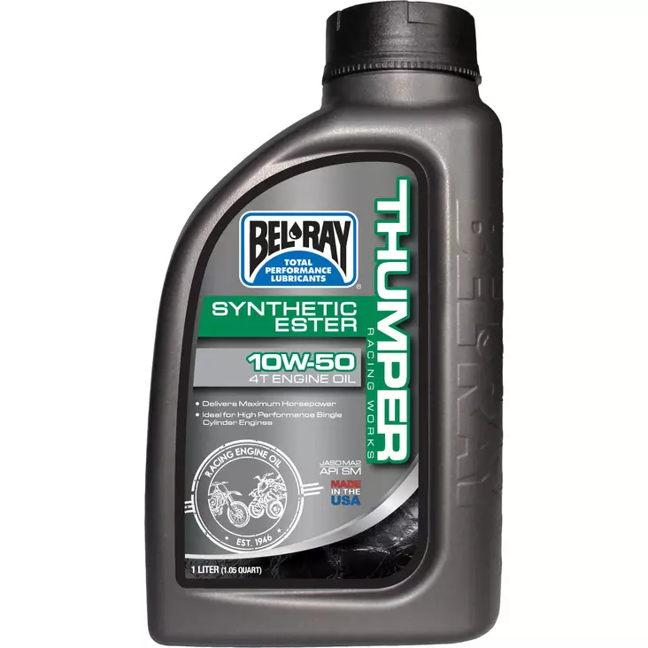 Bel-Ray Thumper® Racing Works 10W-50 Synthetic Ester 4T Engine Oil 1L - Moottoriöljyt - D105137 - 1