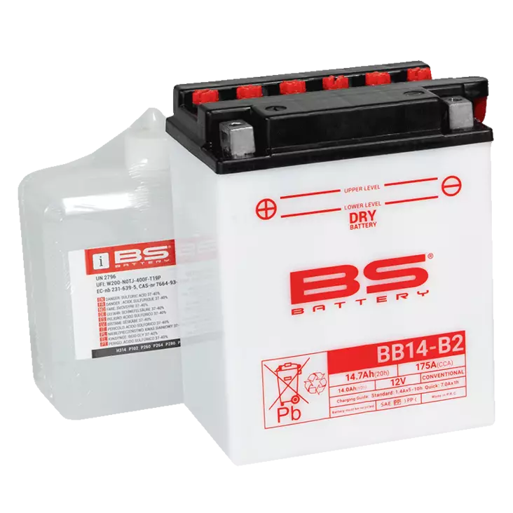 BS Battery BB14-B2 (cp) Conventional, Dry charged - Akut - D262697 - 1