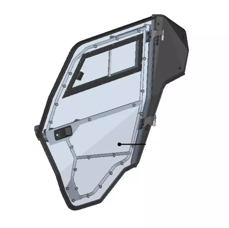 DFK Ovi kokoonpano Vasen Yamaha YXZ 1000 - DFK hyttien varaosat ja tarvikkeet - D503717 - 1
