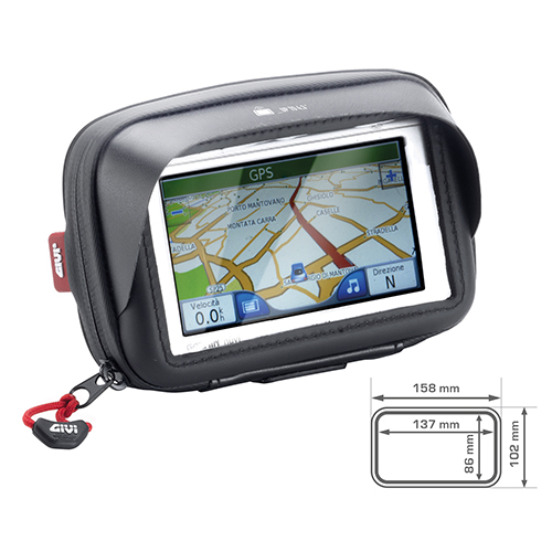 Givi älypuhelin/GPS tasku Iphone 6 ohjaustanko kiinnityksellä - Matkapuhelinpidikkeet ja tarvikkeet - D173077 - 1