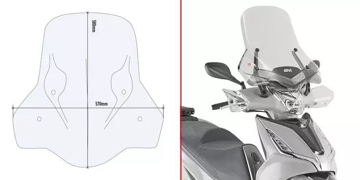 GIVI SPECIFIC FITTING KIT 6114DT - Moottoripyörän katteet ja tuulenohjaimet - D403927 - 1