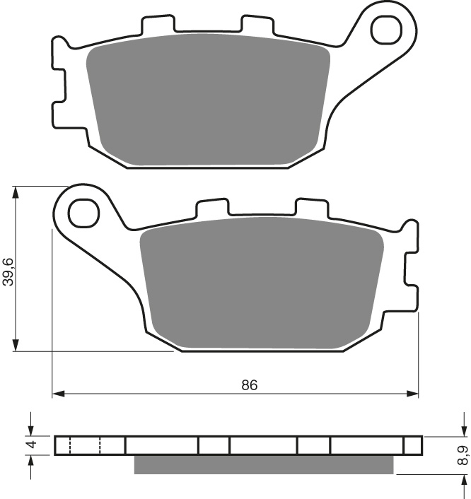 GOLDFREN Jarrupalat 021 Ceramic Carbon S3 Race / Gata - Moottoripyörän jarrupalat - D227867 - 1