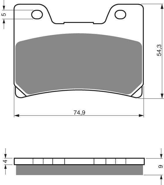 GOLDFREN Jarrupalat 028 Ceramic carbon AD - Moottoripyörän jarrupalat - D227877 - 1