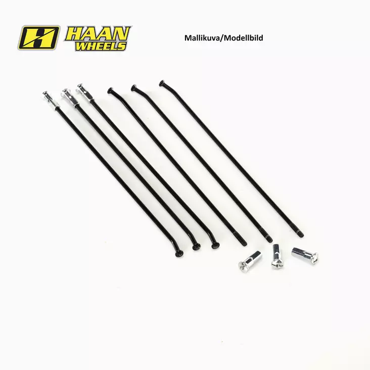 Haan pinnasarja 19 inch 36 kpl musta - Moottoripyörän pinnat - D406877 - 1
