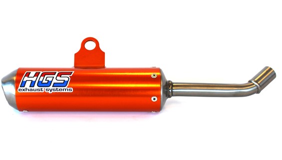 HGS Äänenvaimennin 2T Racing KTM 125 23-.., TC125 23-.. Oranssi - Moottoripyörän äänenvaimentimet - D460717 - 1