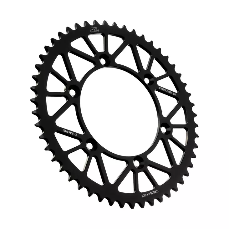 JT Takaratas Alumiini 7075 T6 Musta JTA808.51BLK - Moottoripyörän takarattaat - D433727 - 1