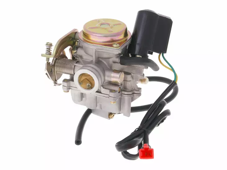 Kaasutin, 18mm, Metallikansi, Kiina-skootterit 4-T 50cc / Kymco 4-T / SYM 4-T - Mopon ja skootterin kaasuttimet - D88797 - 1