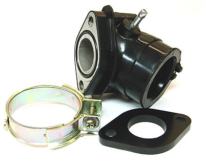 Kaasutinlaippa, sopii Ø 24mm kaasutin , Kiina-skootterit 50cc 4-T / Kymco 50cc 4 - Mopon ja skootterin kaasuttimen osat - D118667 - 1