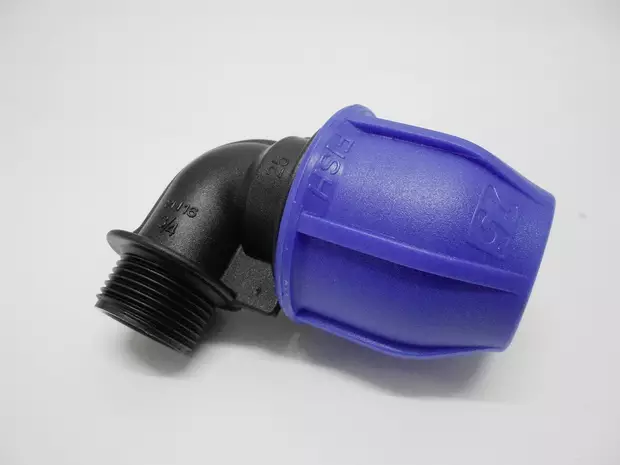 Norma pp compression fitting 90°, for tube-ø 32, with g3/4" et - Tarvikevaraosat - 8000-0107 - 1