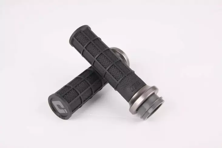ODI Street V-TWIN Lock-On HART-LUCK Full-Waffle BLACK/Gunmetal/grey - Moottoripyörän kahvakumit - D510197 - 1