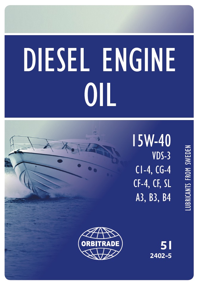 Orbitrade Diesel engine oil 15W40 5L - Marine öljyt - D236677 - 1