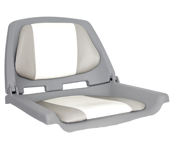 OS FISHERMANS SEAT FOLDING PADDED GREY/WHITE - Veneen istuimet ja tuolit - D241097 - 1
