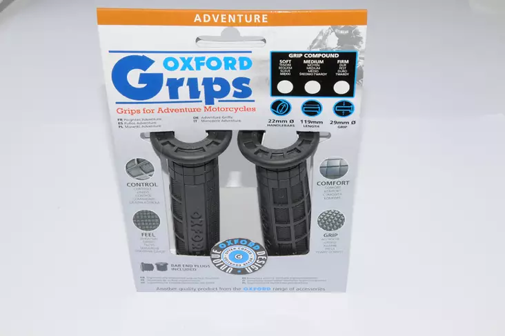 Oxford Adventure tupit Medium. 29mm bredd 119mm längd - Moottoripyörän kahvakumit - D201357 - 1