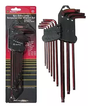 Pitkä torx-avainsarja 9-os. s2 reiällä - Kuusiokoloavaimet - LX1467 - 1
