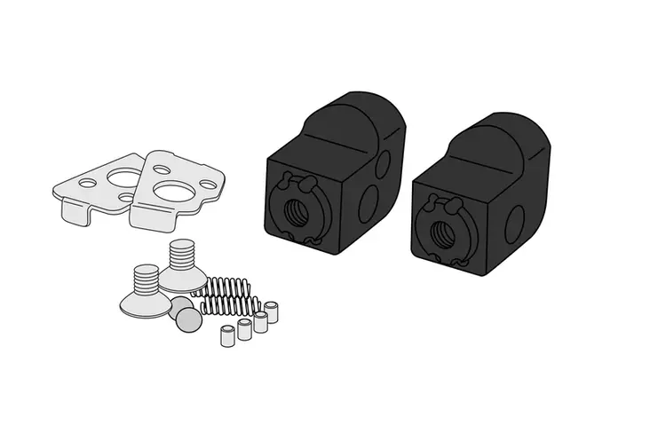 Puig Adjustable Footpeg Adaptor Rider Cfmoto 450 Nk - Moottoripyörän jalkatapit - D503477 - 1