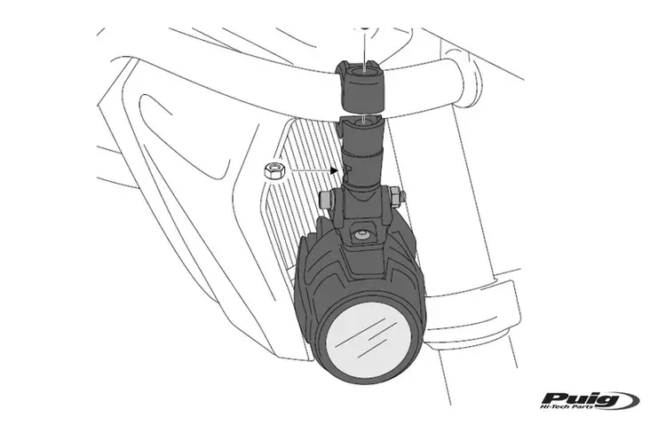Puig Auxiliary Lights Switch C/Black - Moottoripyörän katkaisijat ja kytkimet - D390027 - 1