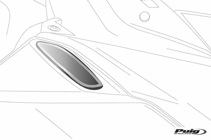 Puig Back Mirror Adapter Tmax 560 20' C/Black - Moottoripyörän peilin kiinnikkeet - D358987 - 1