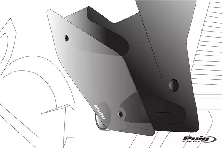 Puig Downforce Naked Side Spoilers Kawasaki Zh2 C/Black - Moottoripyörän katteet ja tuulenohjaimet - D453647 - 1