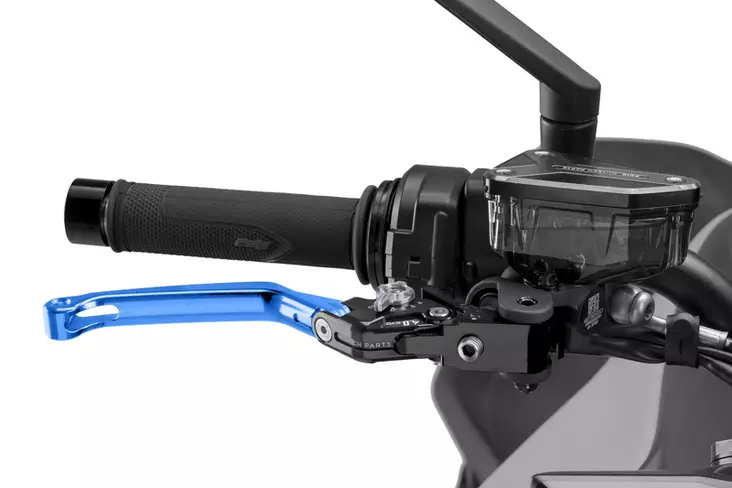 Puig Foldable Brake Lever 4.0. C/Blue Selector C/Titani - Moottoripyörän vivut ja vivunrungot - D529537 - 1