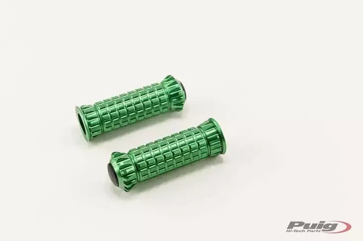 Puig Footpegs R-Fighter Piloto Rig/Left C/Green - Moottoripyörän jalkatapit - D302107 - 1