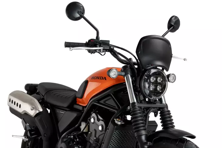Puig Front Plate Abs Honda Cl 500 23'- C/Matt Black - Moottoripyörän katteet ja tuulenohjaimet - D510867 - 1