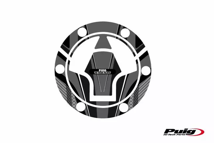 Puig Fuel Cap Cover Mod. Radical Kawasaki C/Grey - Mallikohatiset tarrasarjat - D301407 - 1