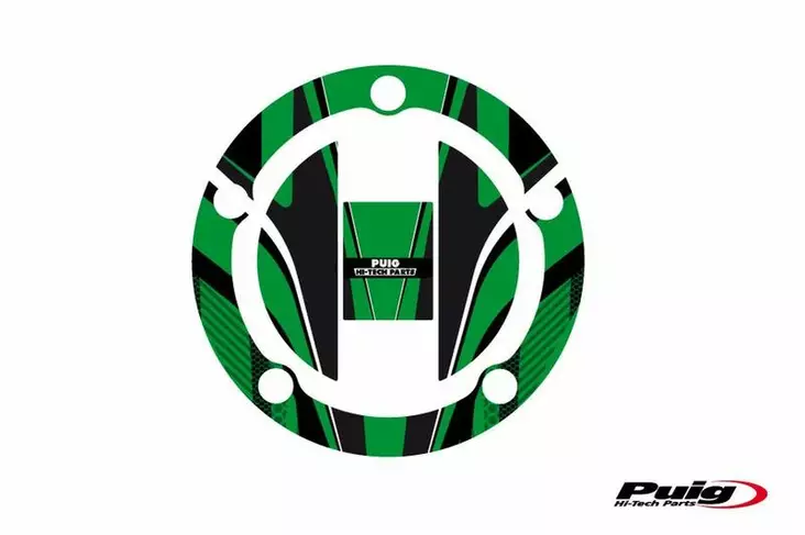 Puig Fuel Cap Cover Radical Suzuki C/Green - Mallikohatiset tarrasarjat - D299517 - 1