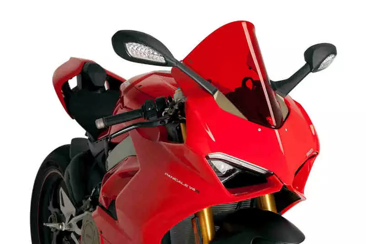 Puig Racing Screen Ducati Panigale V4/V4 S/V4 18' Espec - Moottoripyörän katteet ja tuulenohjaimet - D302937 - 1