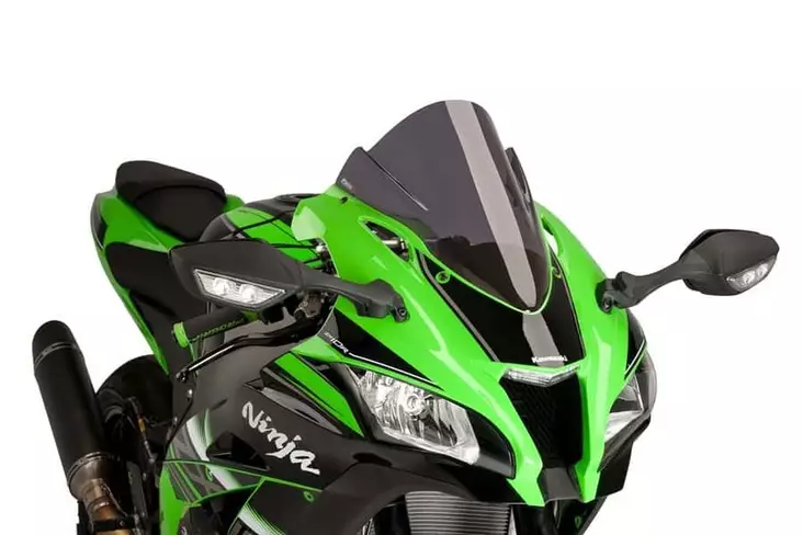 Puig Racing Screen Kawasaki Zx-10R/Rr 16'-18'C/Dark Smo - Moottoripyörän katteet ja tuulenohjaimet - D301817 - 1