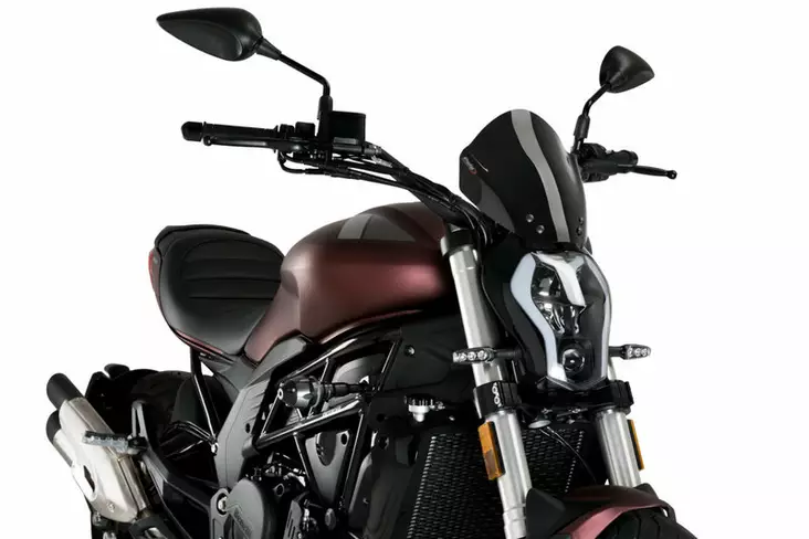 Puig Wind. New Generation Benelli 502C C/Black - Moottoripyörän katteet ja tuulenohjaimet - D357777 - 1