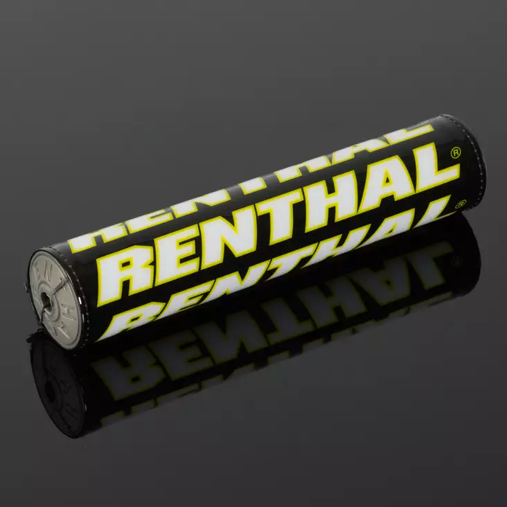 Renthal Shiny Pehmuste Musta/Valkoinen/Keltainen - Moottoripyörän ohjaustangon pehmusteet - D446337 - 1