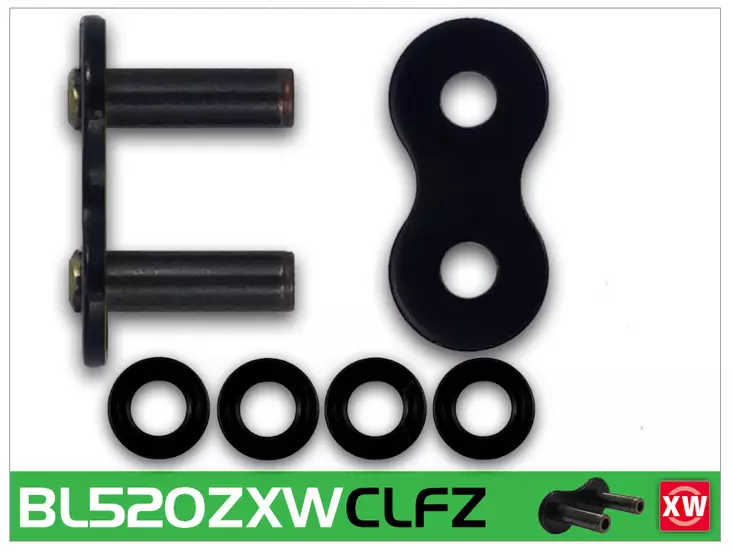 RK BL520 ZXW niittilukko Black Scale - Moottoripyörän ketjulukot - D386897 - 1