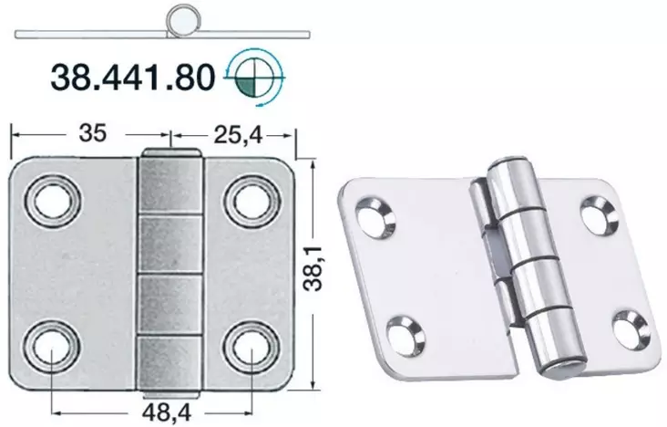 Sarana 60,4x38,1 - Veneen saranat - D124707 - 1