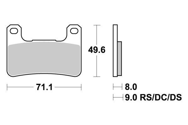 Sbs Jarrupalat Dual Carbon - Moottoripyörän jarrupalat - D30787 - 1