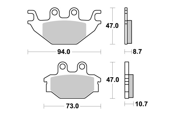 Sbs Jarrupalat Racing Sintered - Moottoripyörän jarrupalat - D220967 - 1