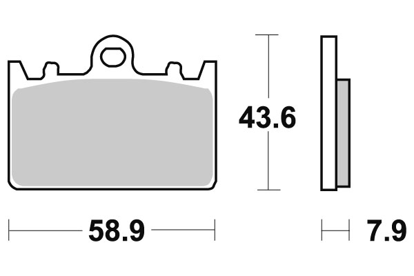 Sbs Jarrupalat Sintered - Moottoripyörän jarrupalat - D220837 - 1