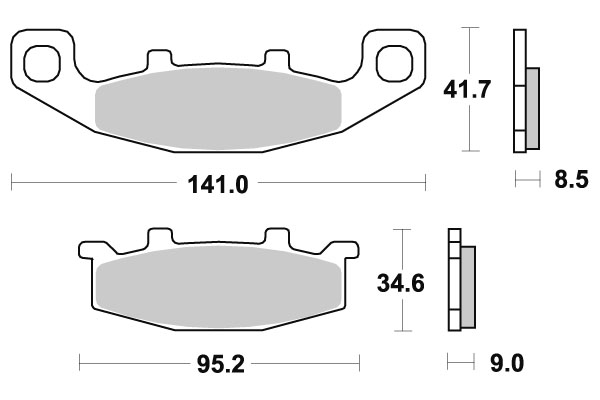 Sbs Jarrupalat Sintered - Moottoripyörän jarrupalat - D2587 - 1