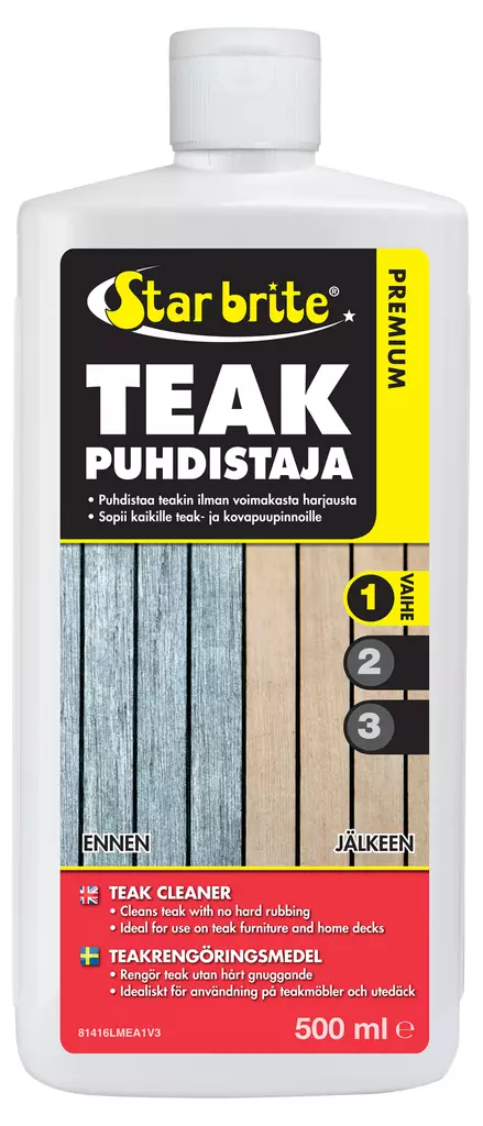 Star brite Teakin puhdistus/harmauden poistaja 500ml - Tiikin ja puunhoitotuotteet - D259487 - 1