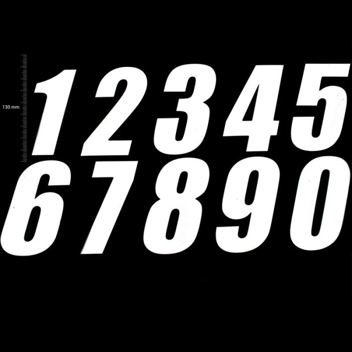 TMV Pro Digits 130mm White '4' (3pcs) - Numeropohjat ja kilpanumerot - D450117 - 1