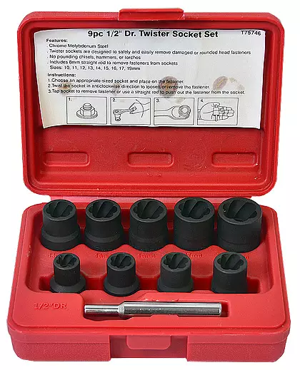 Vastakierrehylsysarja 1/2" 10-os. - Hylsysarjat - LX3977 - 1