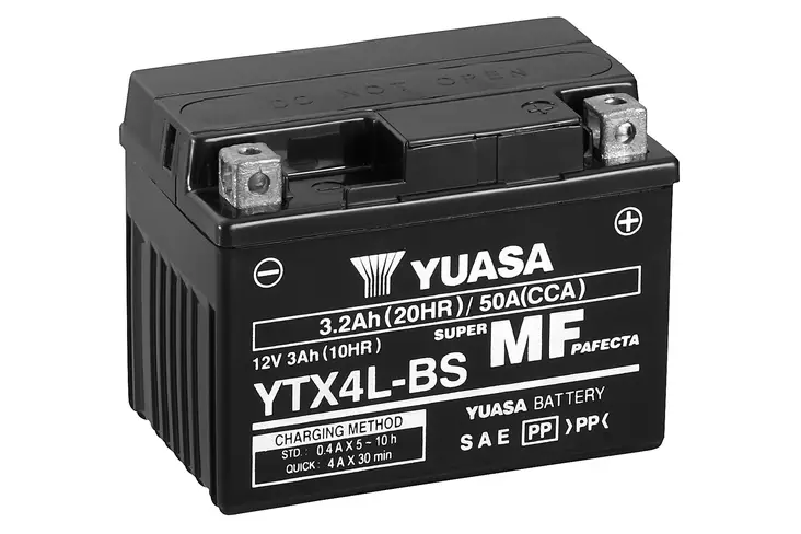 Yuasa akku, YTX4L-BS (cp) Happopatruuna mukana (5) - Akut - D777 - 1