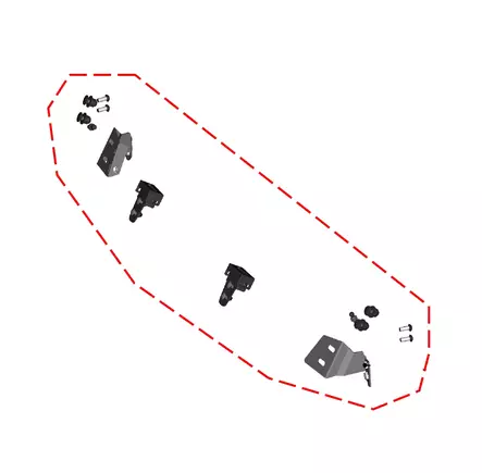 DFK Alempi etupaneelin kiinnikesarja Polaris Ranger 570 Midsize 2022-> - DFK hyttien varaosat ja tarvikkeet - D538838 - 1