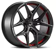 Barracuda RAZZER Mattblack undercut Trimline rot Puresports gefräst alumiinivanne 8.5x19 - 19-tuumaiset alumiinivanteet - 499-176538 - 1
