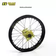 Haan wheel SX65 FRONT 02- 14-1,60 BLACK RIM/YELLOW HUB/BLACK SPOKES&NIPPLES - Moottoripyörän vanteet - D276078 - 1