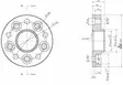 Jaonmuutosadapteri (levikepala) 25mm 5x105/5x112 - SteyrTek Adapterit (akselikeskitteiset - 499-43728 - 2