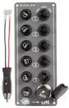 Katkaisijapaneeli 5 kytkintä + 12V - Veneen sulake- ja sähköpaneelit - D123788 - 1
