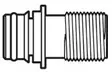 Liitin suora1/2 - Veneen painevesipumput - D123898 - 1