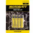 Motobatt LR03 / AAA 1.5V Alkaline battery (4pcs) - Sähköasennustarvikkeet - D278098 - 2