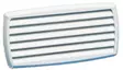 Ritilä ABS 201x101mm musta - Veneen ilmanvaihtoventtiilien ritilät - D125158 - 1