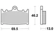 Sbs Jarrupalat Sintered Taakse - Moottoripyörän jarrupalat - D70078 - 1